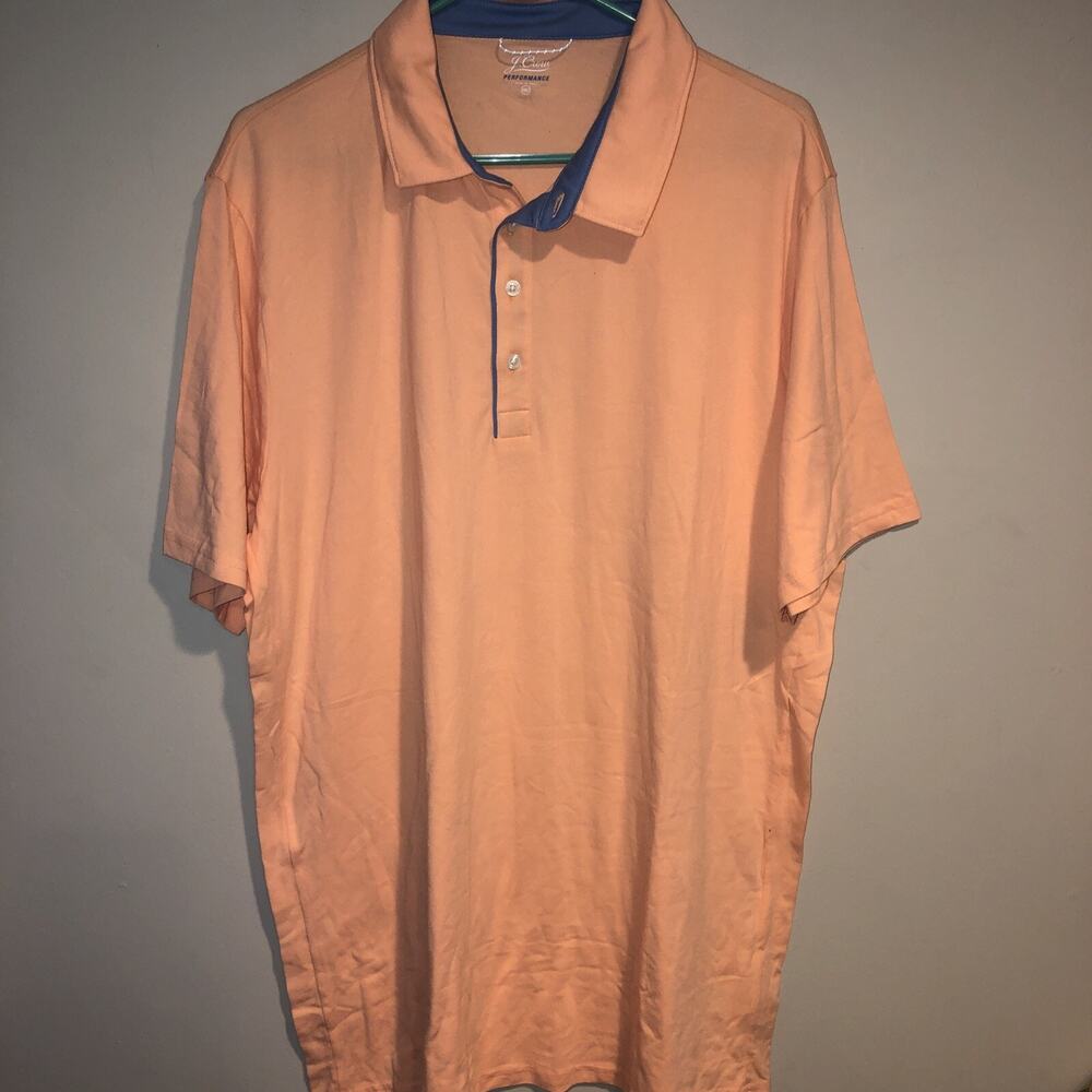 J.Crew Performance Golf Polo Shirt Pima Cotton Blend Short Sleeve Sz XXL Tall